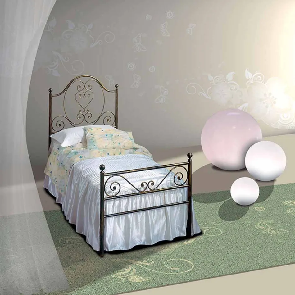 Letto Singolo in Ferro Battuto Gea Viadurini