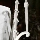 Letto singolo in ferro battuto pieno Amanda artigianale,made in Italy Viadurini