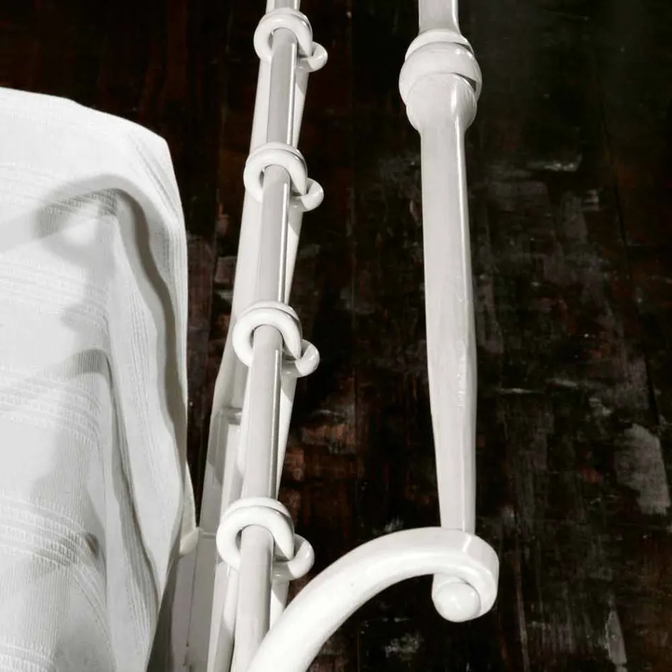 Letto singolo in ferro battuto pieno Amanda artigianale,made in Italy Viadurini