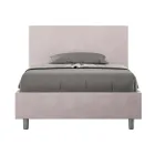 Letto Una Piazza e Mezzo 120x200 cm con Testata in Microfibra Made in Italy - Pallone Viadurini