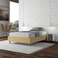 Letto Una Piazza e Mezzo 120x200 cm Rivestito in Microfibra Made in Italy - Atleta