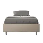 Letto Una Piazza e Mezzo 120x200 cm Rivestito in Similpelle Made in Italy - Atleta Viadurini