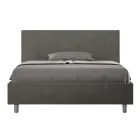 Letto Una Piazza e Mezzo 140x200 cm con Testata in Microfibra Made in Italy - Pallone Viadurini