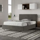 Letto Una Piazza e Mezzo 140x200 cm con Testata in Microfibra Made in Italy - Pallone Viadurini