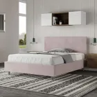 Letto Una Piazza e Mezzo 140x200 cm con Testata in Microfibra Made in Italy - Pallone Viadurini