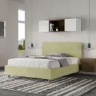 Letto Una Piazza e Mezzo 140x200 cm con Testata in Microfibra Made in Italy - Pallone Viadurini
