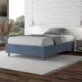 Letto Una Piazza e Mezzo 140x200 cm Rivestito in Microfibra Made in Italy - Atleta