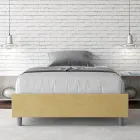 Letto Una Piazza e Mezzo 140x200 cm Rivestito in Microfibra Made in Italy - Atleta Viadurini