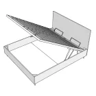 Letto Una Piazza e Mezzo 140x200 cm Rivestito in Similpelle Made in Italy - Atleta Viadurini