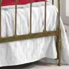 Letto una piazza e mezzo ferro battuto pieno Kelly made in Italy Viadurini
