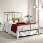 Letto una piazza e mezzo ferro battuto pieno Kelly made in Italy Viadurini
