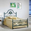 Letto una piazza e mezzo in ferro battuto schiacciato di design Gloria