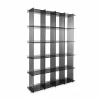 Libreria a muro design moderno in plexiglass fumé Sfera4 Viadurini