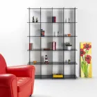 Libreria a muro design moderno in plexiglass fumé Sfera4 Viadurini