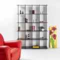 Libreria a muro design moderno in plexiglass fumé Sfera4