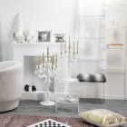 Libreria a Muro in Plexiglass Trasparente Design fino 4 Elementi - Trezza Viadurini