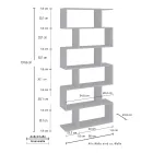 Libreria a Parete Design Verticale Salotto in Legno 3 Finiture - Minetta Viadurini
