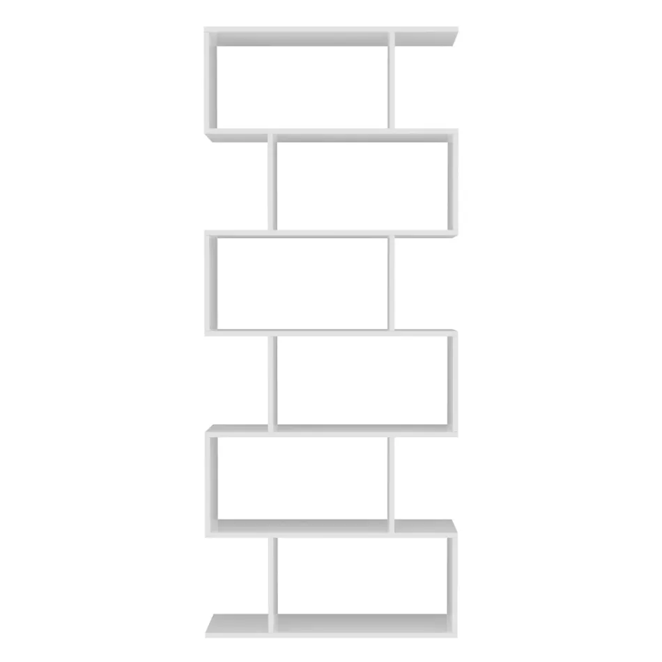 Libreria a Parete Design Verticale Salotto in Legno 3 Finiture - Minetta Viadurini