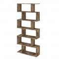 Libreria a Parete Design Verticale Salotto in Legno 3 Finiture - Minetta