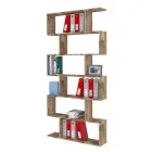Libreria a Parete Design Verticale Salotto in Legno 3 Finiture - Minetta Viadurini
