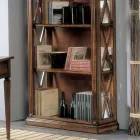 Libreria Alta con Struttura in Legno e Vani a Giorno Made in Italy - Fauno Viadurini
