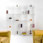 Libreria autoportante/a muro design moderno Pam trasparente  Viadurini