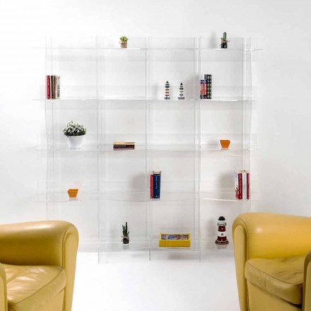 Libreria autoportante/a muro design moderno Pam trasparente  Viadurini