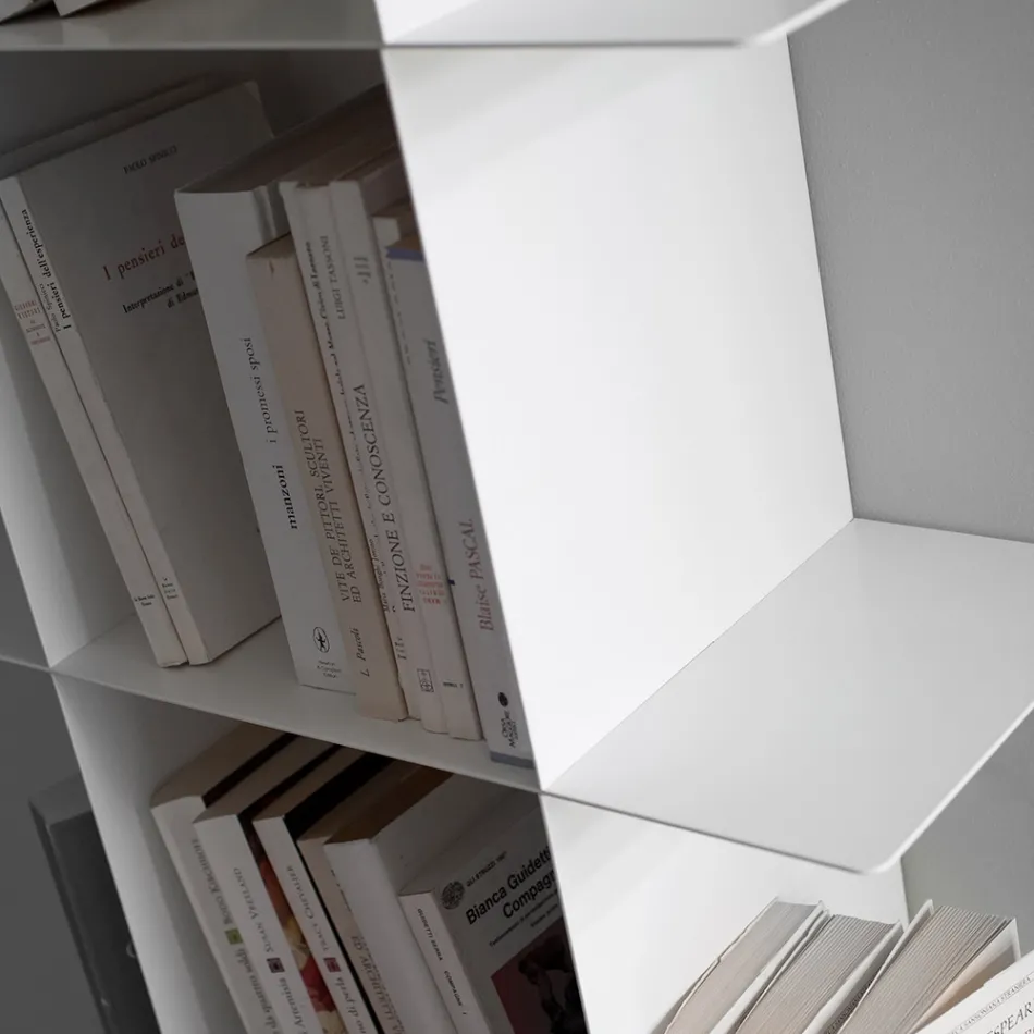 Libreria Componibile a Parete Design Modulare in Metallo di Alta Qualità - Roger Viadurini