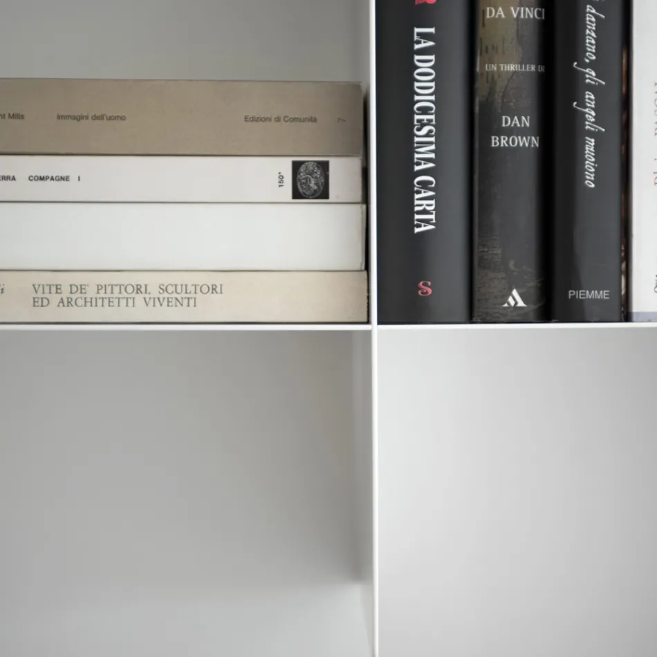 Libreria Componibile a Parete Design Modulare in Metallo di Alta Qualità - Roger Viadurini