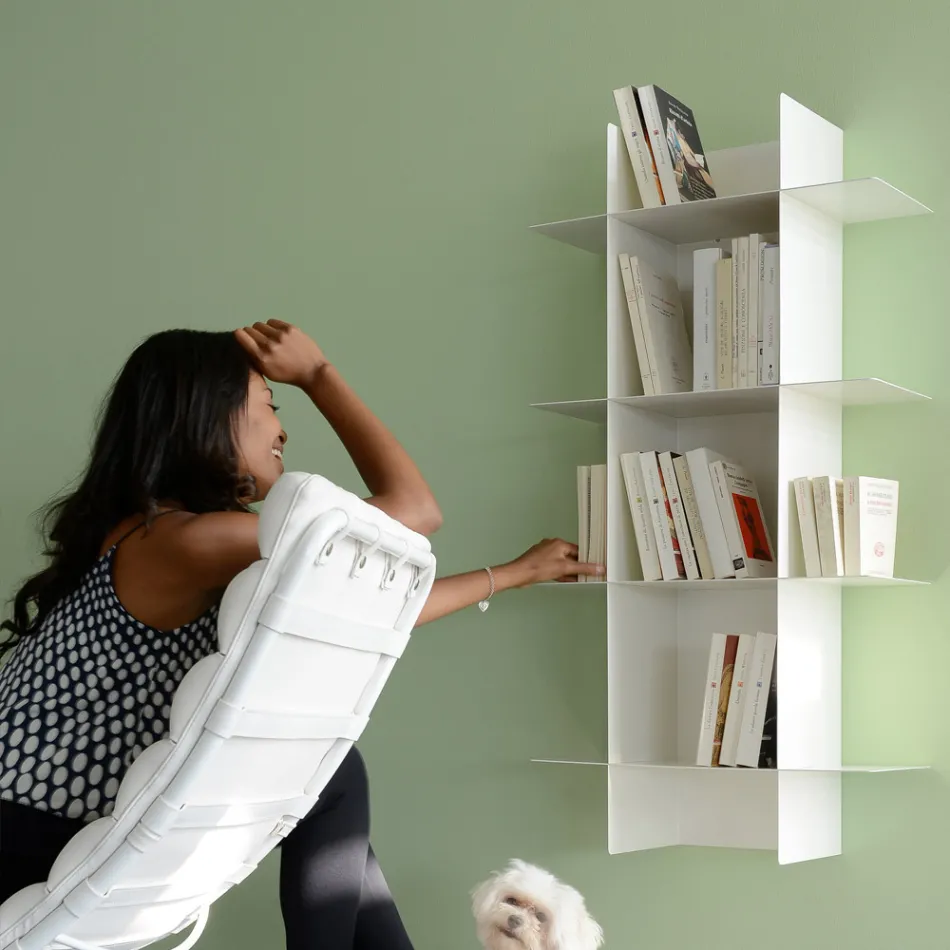 Libreria Componibile a Parete Design Modulare in Metallo di Alta Qualità - Roger Viadurini
