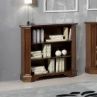 Libreria con 3 Vani a Giorno in Legno Impiallacciato Made in Italy - Epona Viadurini