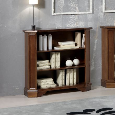 Libreria con 3 Vani a Giorno in Legno Impiallacciato Made in Italy - Epona Viadurini
