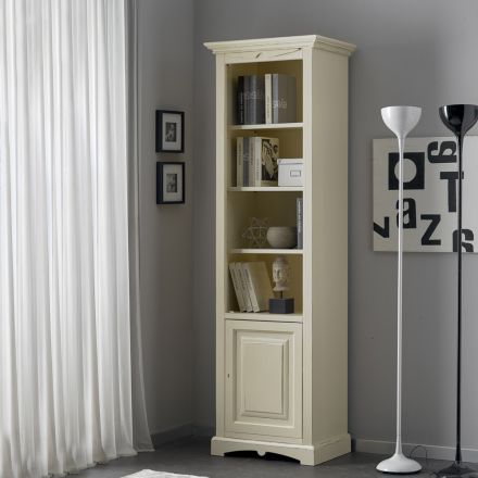 Libreria con 4 Vani e 1 Anta Realizzata in Legno Made in Italy - Lofn Viadurini