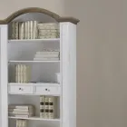 Libreria con 6 Vani a Giorno e 2 Cassetti Made in Italy - Flora Viadurini
