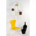 Libreria da parete bianca design moderno Gio, made in Italy