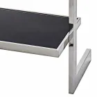 Libreria da parete in acciaio e vetro di design 60x180x44cm Tafre Viadurini