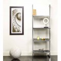 Libreria da parete in acciaio e vetro di design 60x180x44cm Tafre