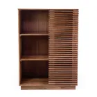 Libreria da Soggiorno Realizzata in Legno di Acacia - Vortice Viadurini