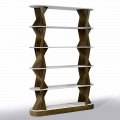 Libreria da Terra di Lusso in Legno con Piani in Gres Made in Italy - Aspide