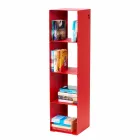 Libreria da Terra Moderna Ferro Nero, Rosso, Bianco o Grigio Made in Italy – Pls Viadurini