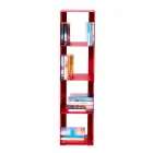 Libreria da Terra Moderna Ferro Nero, Rosso, Bianco o Grigio Made in Italy – Pls Viadurini