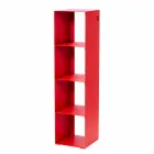 Libreria da Terra Moderna Ferro Nero, Rosso, Bianco o Grigio Made in Italy – Pls Viadurini