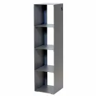 Libreria da Terra Moderna Ferro Nero, Rosso, Bianco o Grigio Made in Italy – Pls Viadurini