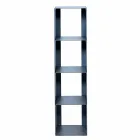 Libreria da Terra Moderna Ferro Nero, Rosso, Bianco o Grigio Made in Italy – Pls Viadurini