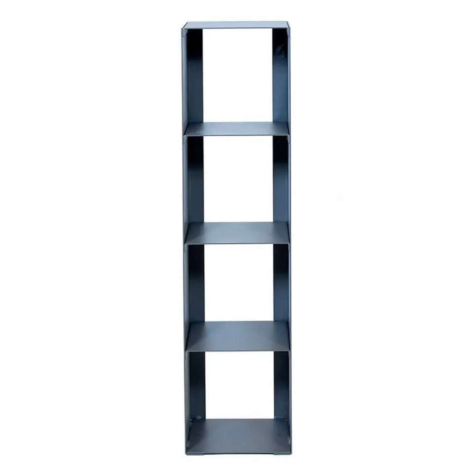 Libreria da Terra Moderna Ferro Nero, Rosso, Bianco o Grigio Made in Italy – Pls Viadurini