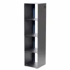 Libreria da Terra Moderna Ferro Nero, Rosso, Bianco o Grigio Made in Italy – Pls Viadurini