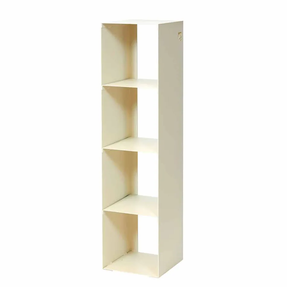 Libreria da Terra Moderna Ferro Nero, Rosso, Bianco o Grigio Made in Italy – Pls Viadurini