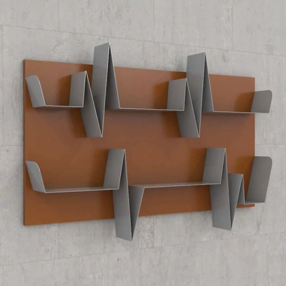  Libreria Design Battikuore 130x87 (2 Ripiani) Mabele Viadurini