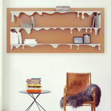 Libreria Design Kolata 130x70 (3 Ripiani) Mabele Viadurini