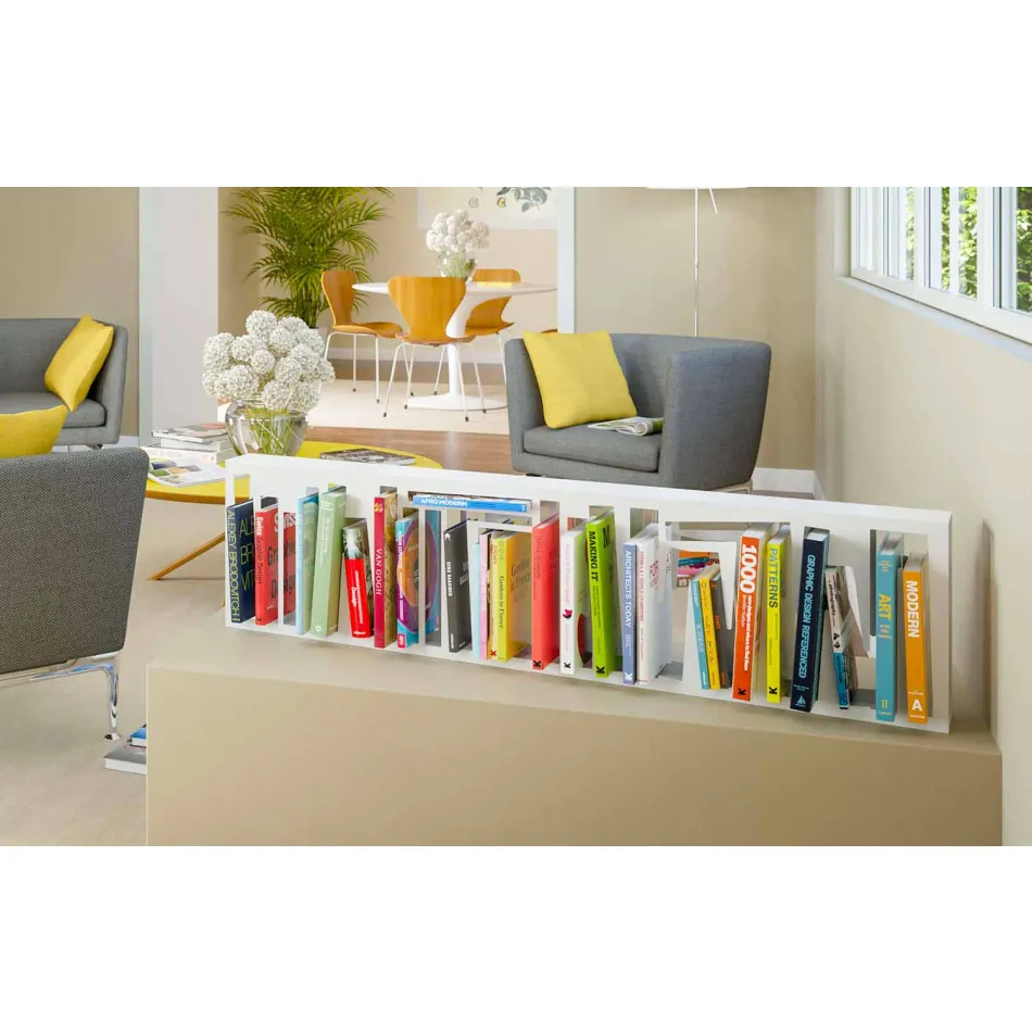 Libreria di Moderno Design da Parete in Metallo Bianco Made in Italy – Bolivia Viadurini
